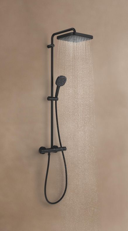 Душова система з термостатом Grohe Tempesta чорний матовий 266892431