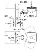 Душевая система с термостатом Grohe Tempesta хром 26691001