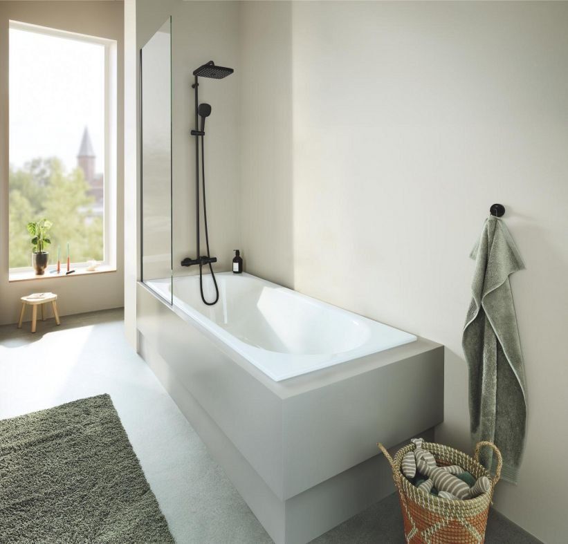 Душова система з термостатом Grohe Tempesta чорний матовий 266912431