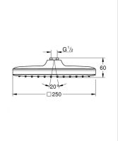 Верхній душ Grohe Vitalio Comfort хром 26695000