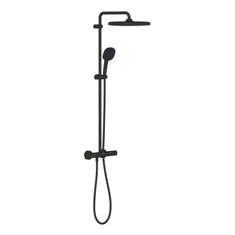 Душова система з термостатом Grohe Vitalio Comfort 110 чорний матовий 266962431