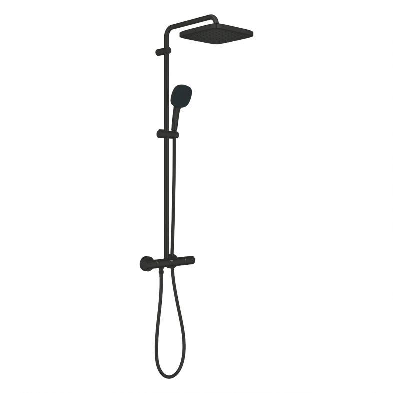 Душова система з термостатом Grohe Vitalio Comfort 110 чорний матовий 266962431