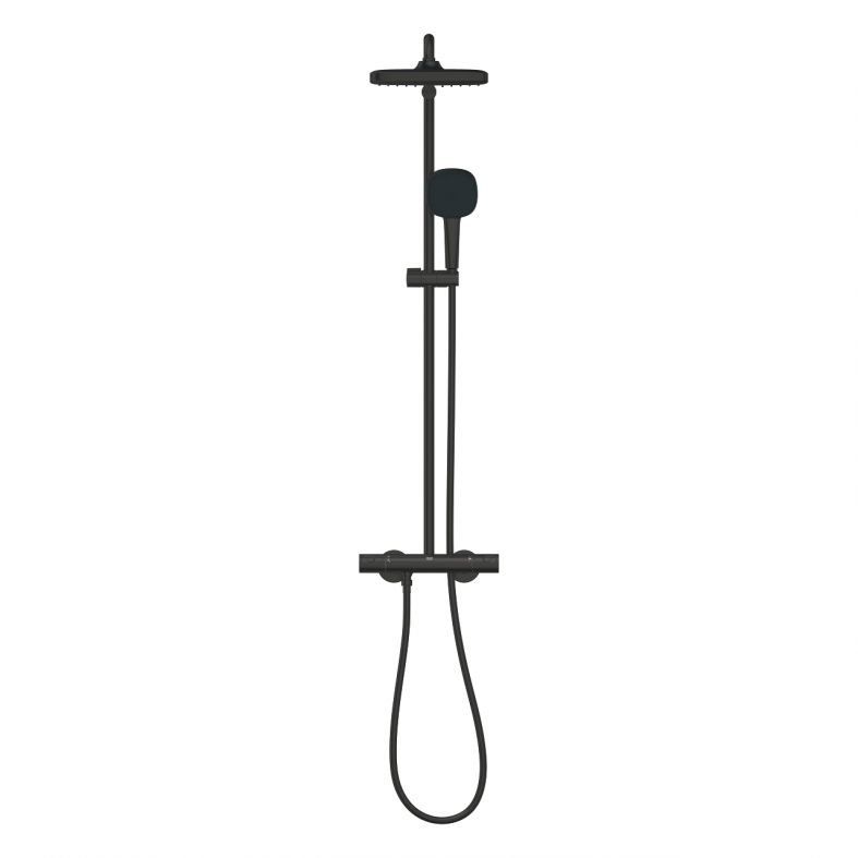 Душова система з термостатом Grohe Vitalio Comfort 110 чорний матовий 266962431