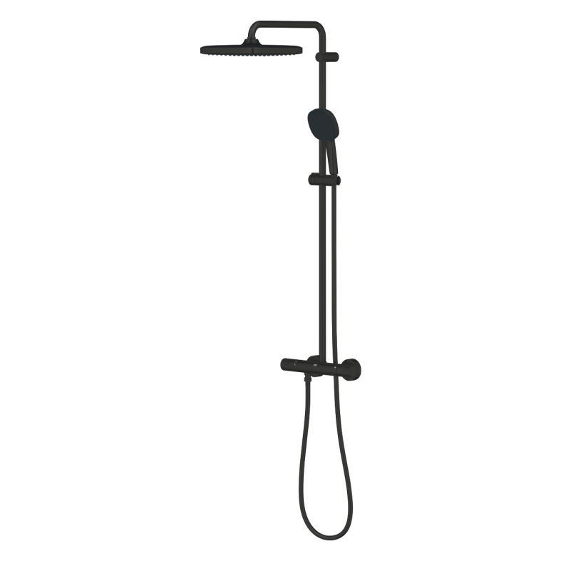 Душова система з термостатом Grohe Vitalio Comfort 110 чорний матовий 266962431