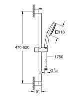 Душевой гарнитур Grohe Tempesta Cube 110 черный матовый 267482433