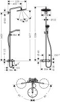 Душова система з термостатом Hansgrohe Croma Select хром 26792000