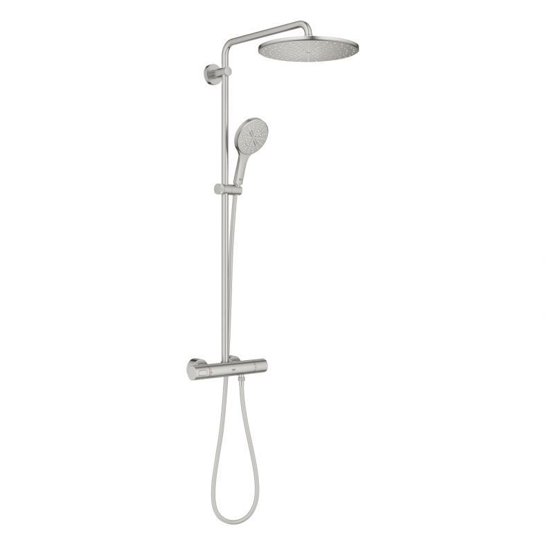 Душова система з термостатом Grohe Rainshower SmartActive суперсталь 26836DC0