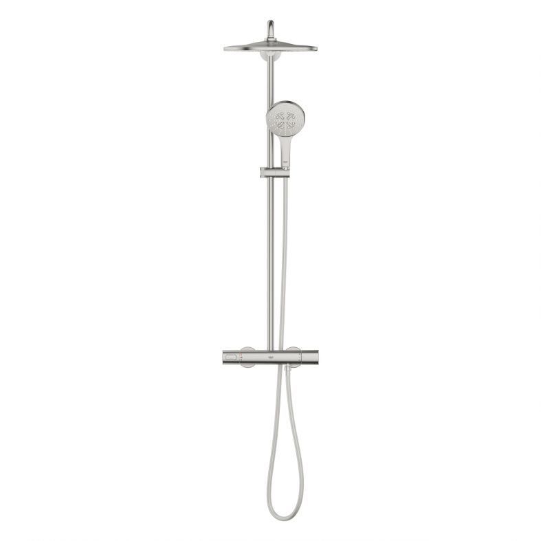 Душова система з термостатом Grohe Rainshower SmartActive суперсталь 26836DC0