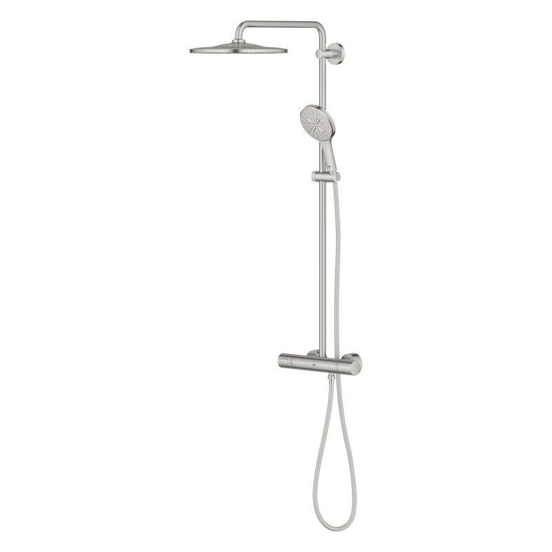 Душова система з термостатом Grohe Rainshower SmartActive суперсталь 26836DC0