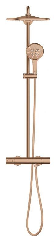 Душова система з термостатом Grohe Rainshower SmartActive теплий захід сонця матовий 26836DL0