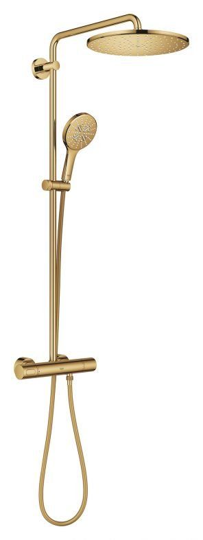 Душевая система с термостатом Grohe Rainshower SmartActive холодный рассвет 26836GL0