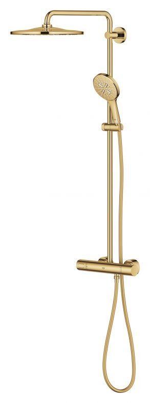 Душевая система с термостатом Grohe Rainshower SmartActive холодный рассвет 26836GL0