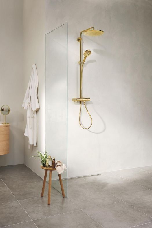 Душевая система с термостатом Grohe Rainshower SmartActive холодный рассвет 26836GL0