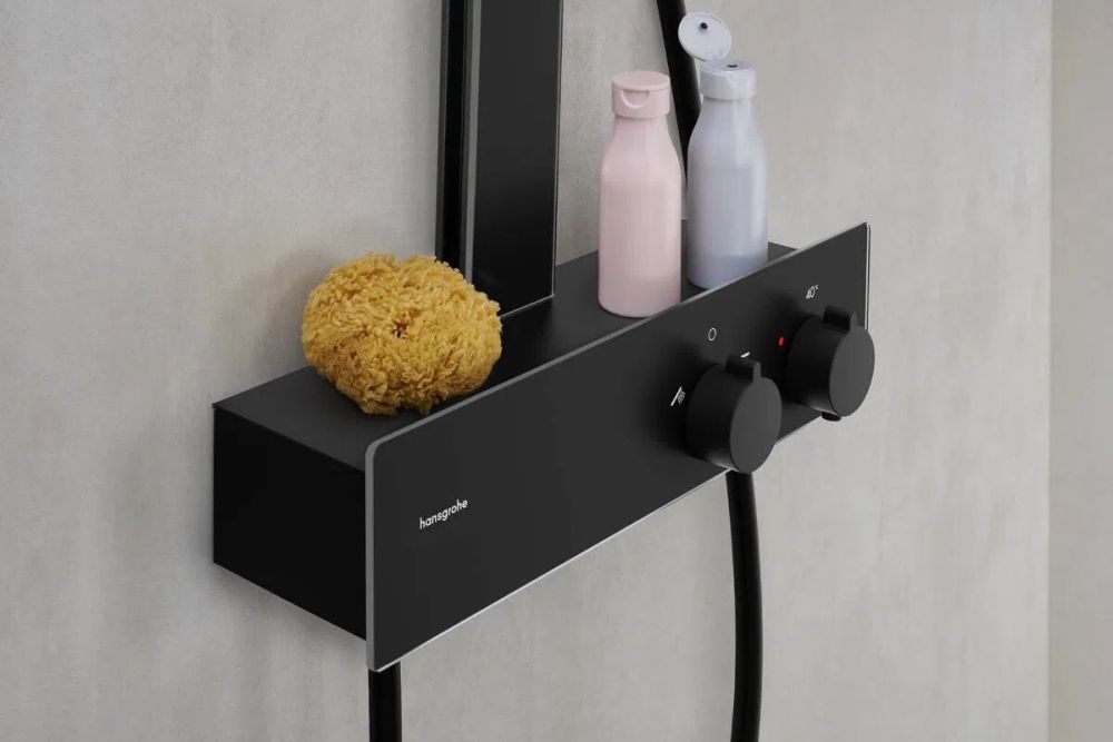 Душевая система с термостатом Hansgrohe Rainfinity черный матовый 26853670