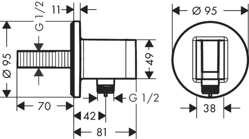 Шлангове підключення Hansgrohe Fixfit S бронза 26888140