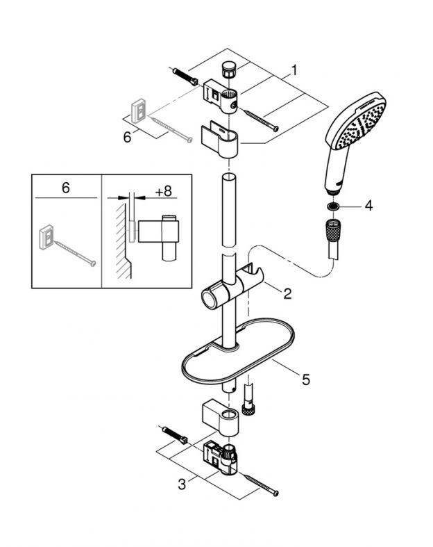 Душовий гарнітур Grohe Tempesta Cube 110 хром 26907003