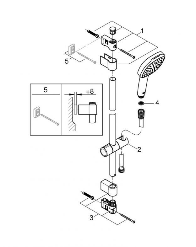 Душовий гарнітур Grohe Tempesta Cube 110 хром 26908003