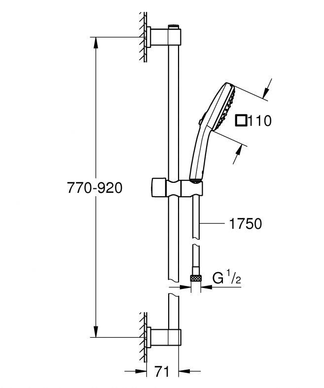 Душовий гарнітур Grohe Vitalio Comfort 110 хром 26932001