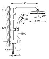 Душова система Grohe Tempesta чорний матовий 269802431