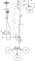 Душова система з термостатом Hansgrohe Croma хром 27185000