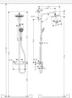 Душова система з термостатом Hansgrohe Croma хром 27185000