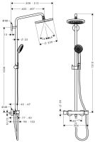 Душевая система с термостатом Hansgrohe Croma хром 27188000