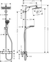 Душова система з термостатом Hansgrohe Crometta хром 27281000