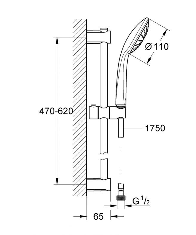 Душовий гарнітур Grohe Vitalio Joy хром 27322000