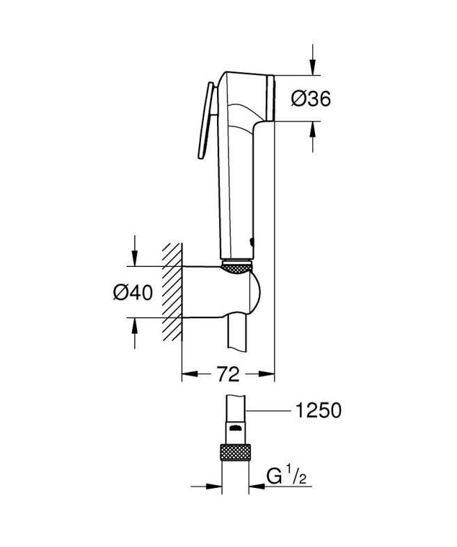 Гигиенический душ Grohe Tempesta-F суперсталь 27513DC1