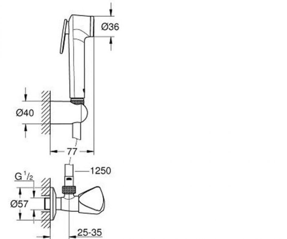 Гігієнічний душ Grohe Tempesta-F хром 27514001