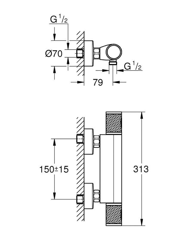 Смеситель для душа Grohe Precision Feel хром 34790000