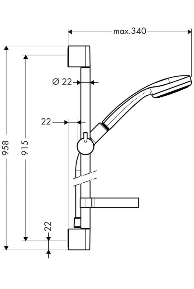 Душовий гарнітур Hansgrohe Croma хром 27724000