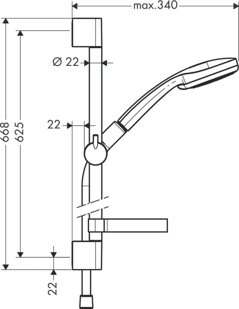 Душовий гарнітур Hansgrohe Croma хром 27776000