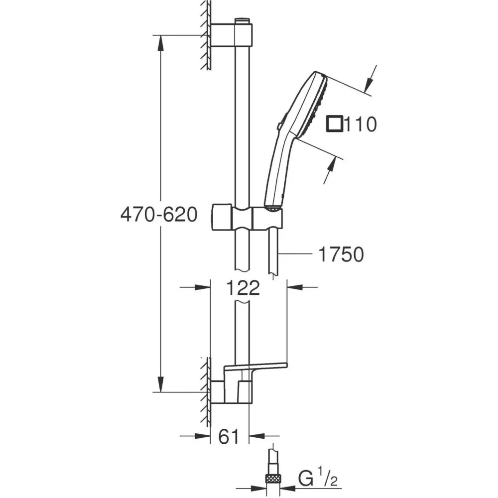 Набір змішувачів Grohe Cubeo 3 в 1 хром UA125246M