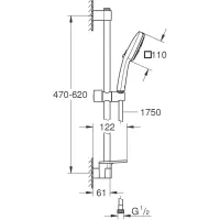 Набір змішувачів Grohe Cubeo 3 в 1 хром UA125246M
