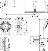 Душевая система скрытого монтажа Hansgrohe Croma хром 27954000