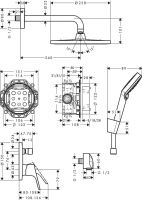 Душевая система скрытого монтажа Hansgrohe Crometta S хром 27958000