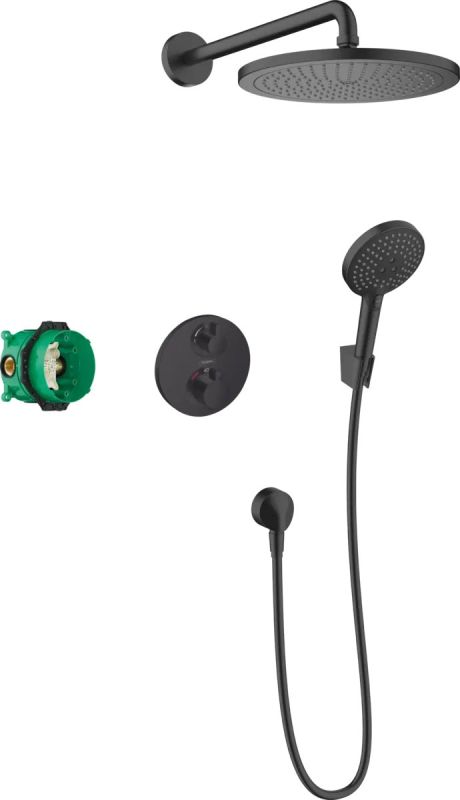 Душова система прихованого монтажу Hansgrohe Croma чорний матовий 27961670