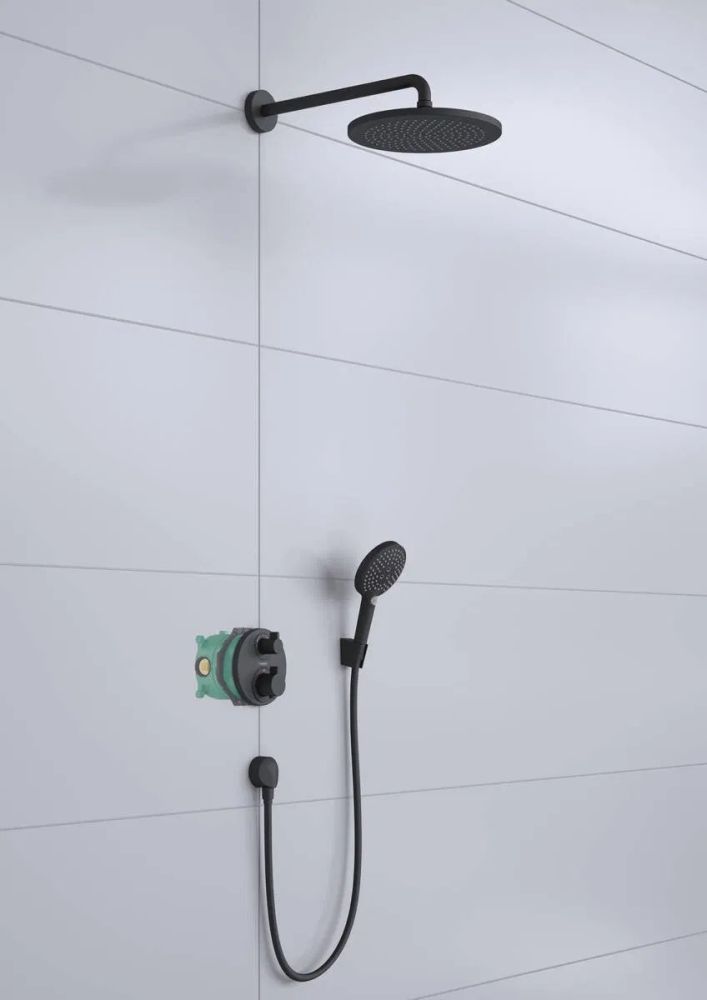 Душова система прихованого монтажу Hansgrohe Croma чорний матовий 27961670