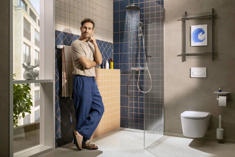 Душевая система с термостатом Hansgrohe Activera черный матовый 28078670