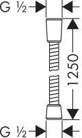 Шланг для душу Hansgrohe Sensoflex 125 см хром 28132000
