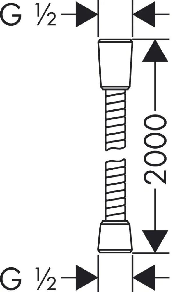 Шланг для душу Hansgrohe Sensoflex 200 см хром 28134000