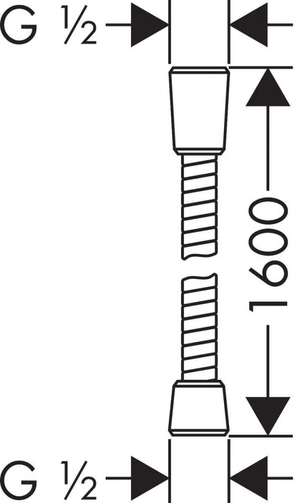 Шланг для душу Hansgrohe Sensoflex 160 см хром 28136000