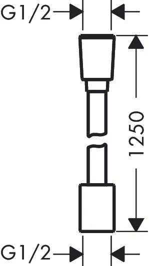 Шланг для душу Hansgrohe Designflex 125 см чорний матовий 28220670