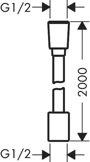 Шланг для душа Hansgrohe Designflex 200 см черный матовый хром 28230340