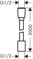 Шланг для душа Hansgrohe Designflex 200 см черный матовый хром 28230340