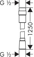 Шланг для душу Hansgrohe Isiflex 125 см хром 28249000