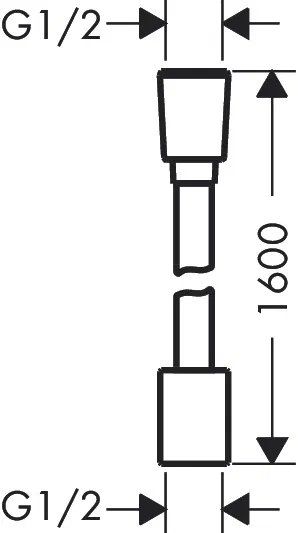 Шланг для душа Hansgrohe Designflex 160 см черный матовый 28260670