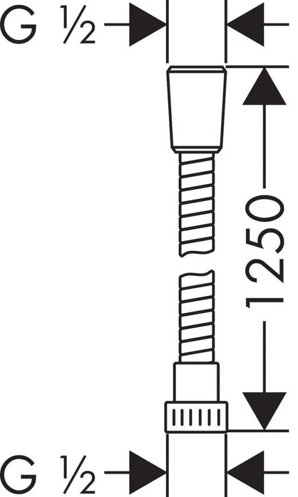 Шланг для душу Hansgrohe Metaflex 125 см хром 28262000