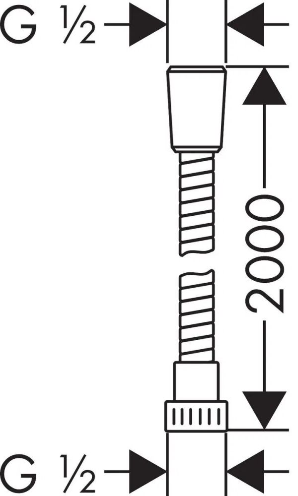Шланг для душу Hansgrohe Metaflex 200 см хром 28264000